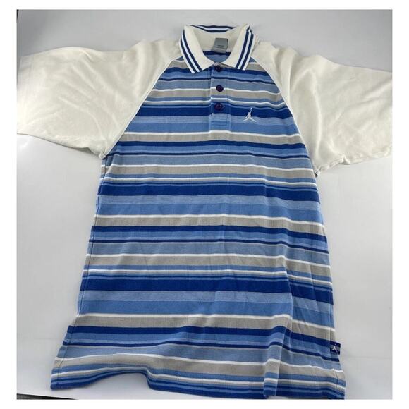 Air Jordan Other - Vintage Air Jordan Shirt Mens Small Blue White Polo Golf Preppy Short Sleeve